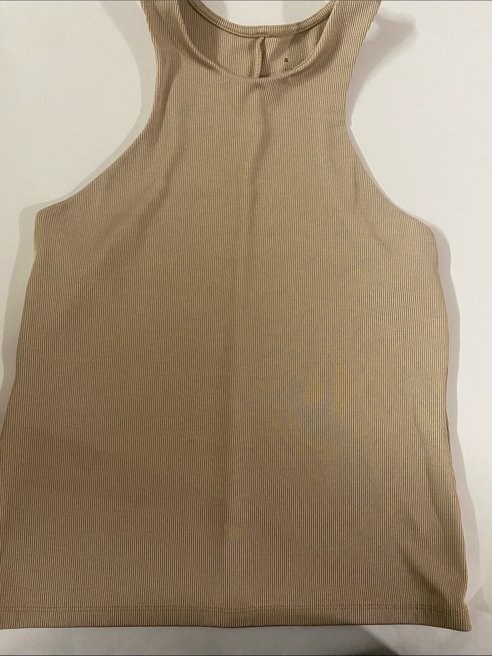a new day Beige Ribbed High-Neck Tank - Picture 3 of 3